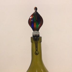 Beautiful unique glass wine stopper